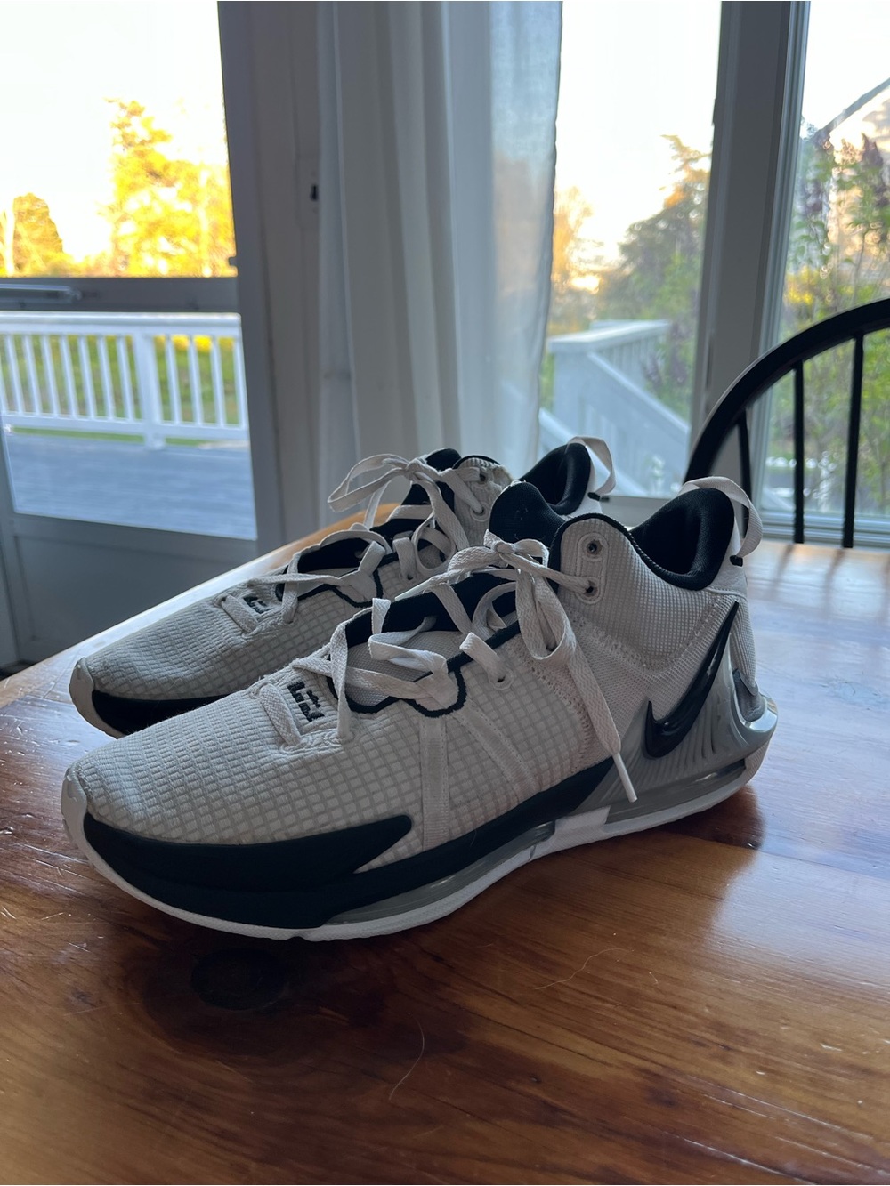 Nike LeBron Witness White and Black Low-Top basketball Sneakers